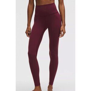 lululemon Align™ High-Rise Pant 26" size 10 burgundy bay leggings